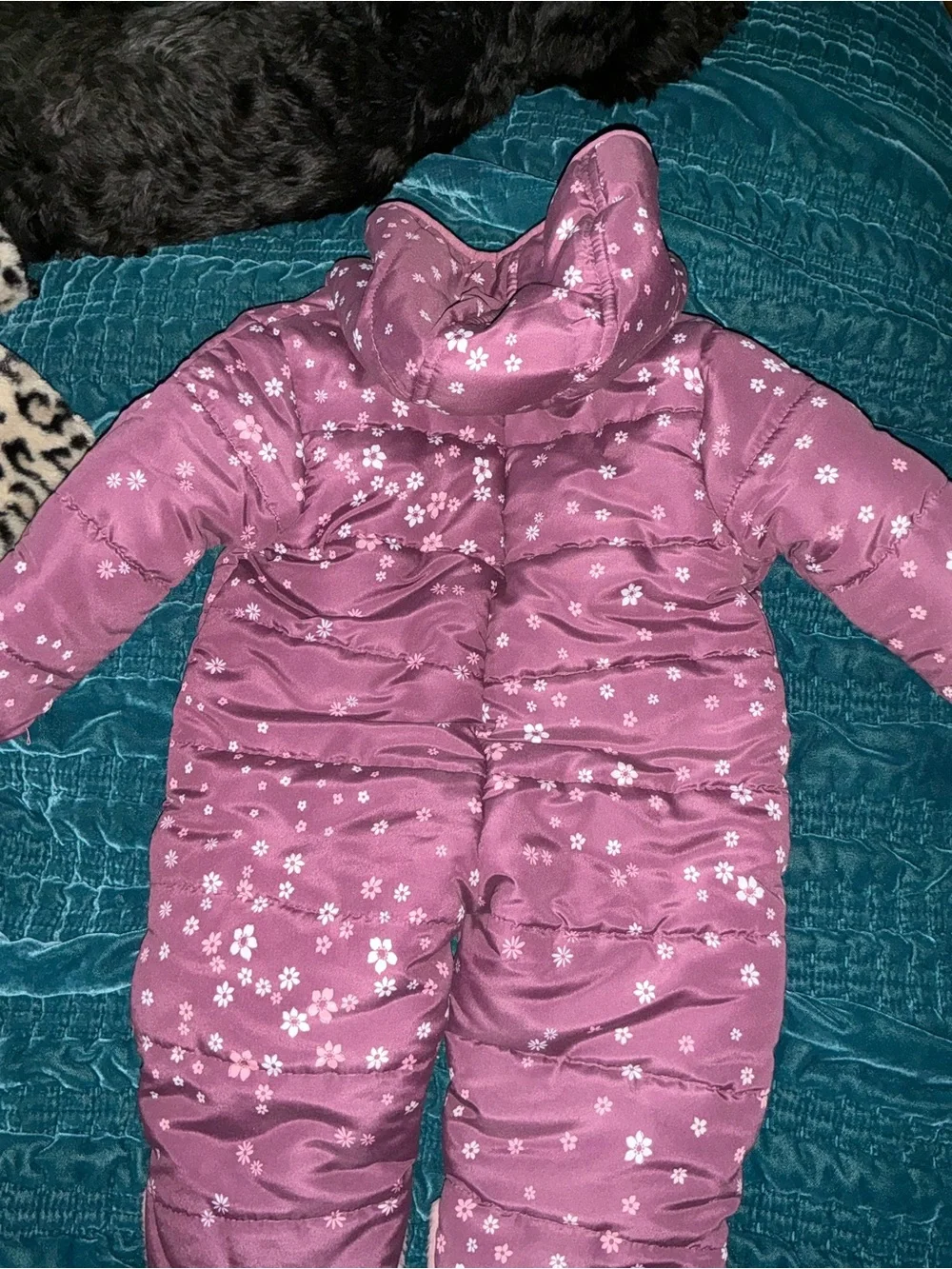 OshKosh B'gosh Mauve Floral Puffer Snowsuit